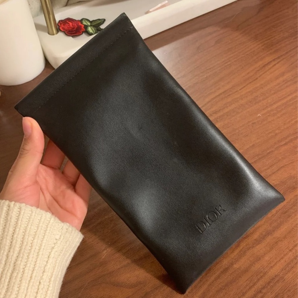Christian Dior Leather sunglasses case holder